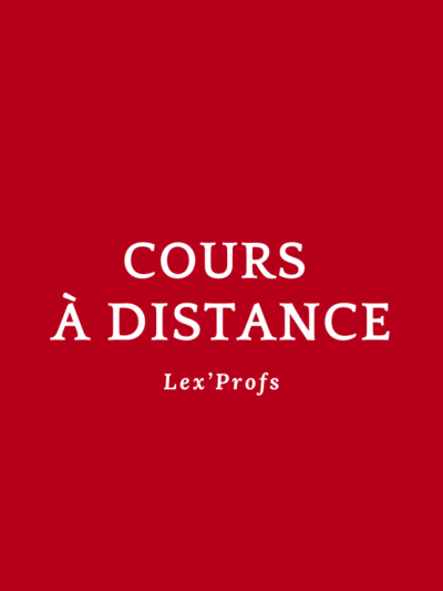 Cours à distance