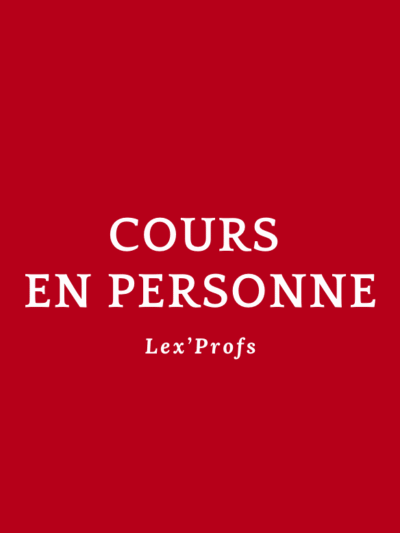 Cours en personne